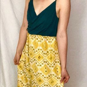 Anthropologie Cuernavaca Silk Maxi Dress.